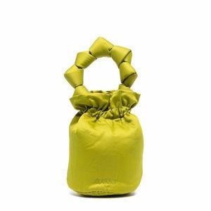 GANNI Bucket bag in light green